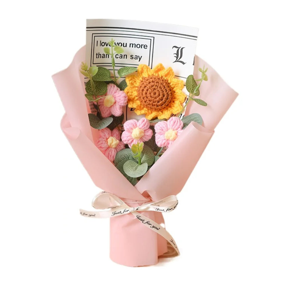 Artificial Flower Crochet Bouquet