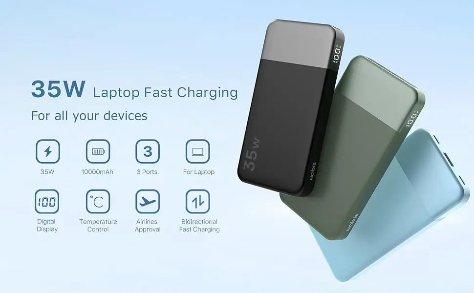 NOBIS N3510 Slim Power Bank 10000mAh