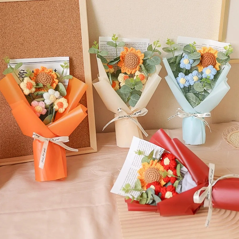 Artificial Flower Crochet Bouquet