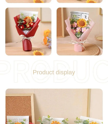 Artificial Flower Crochet Bouquet