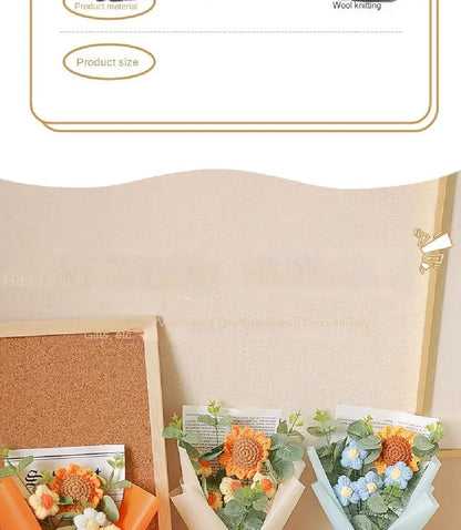 Artificial Flower Crochet Bouquet