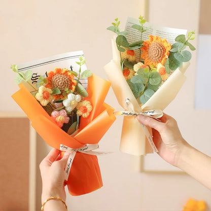 Artificial Flower Crochet Bouquet