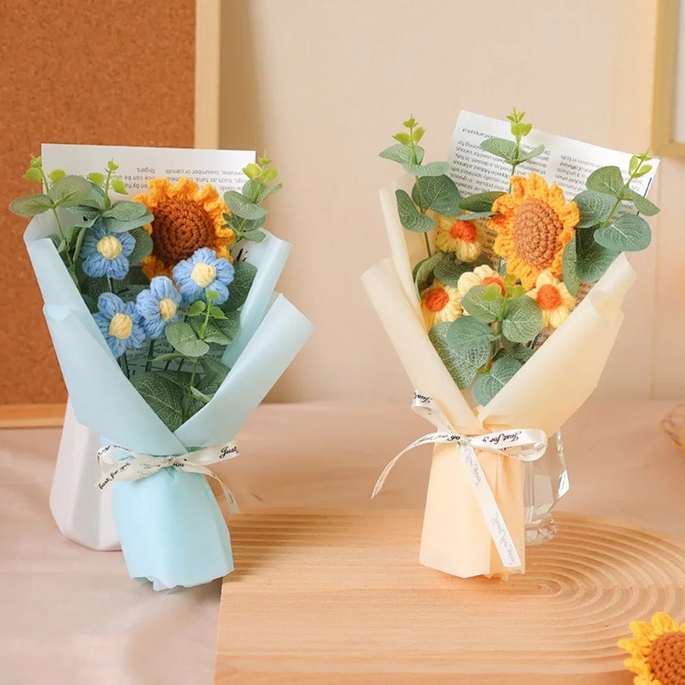 Artificial Flower Crochet Bouquet