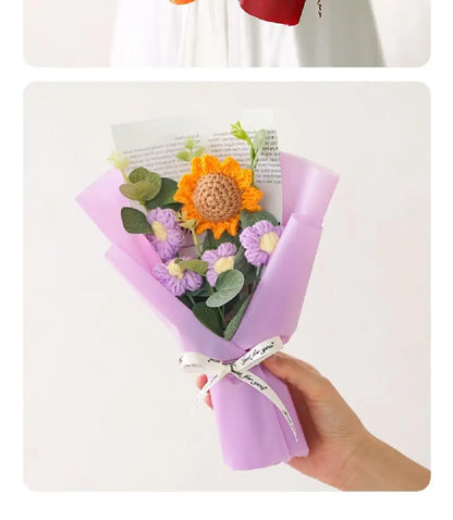 Artificial Flower Crochet Bouquet