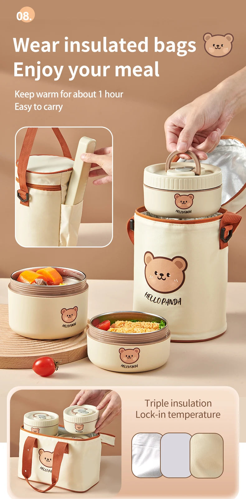 Portable Insulated Lunch Box