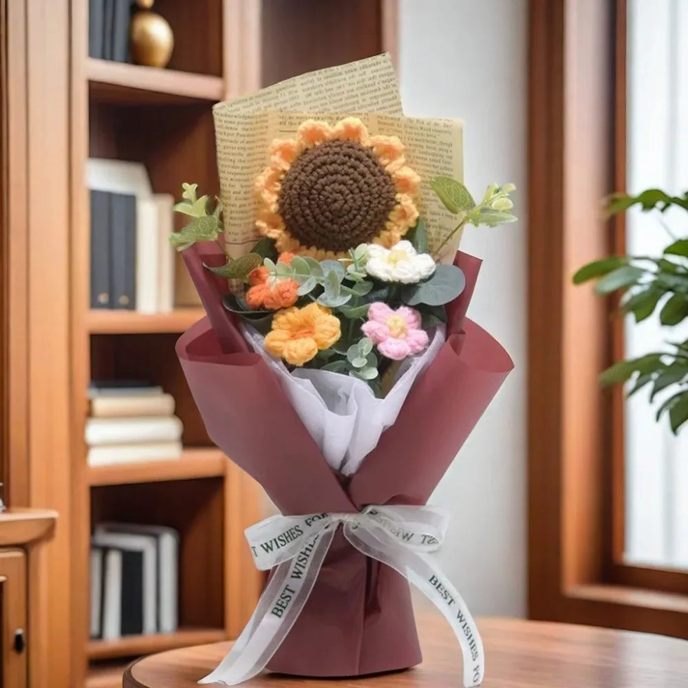 Artificial Flower Crochet Bouquet