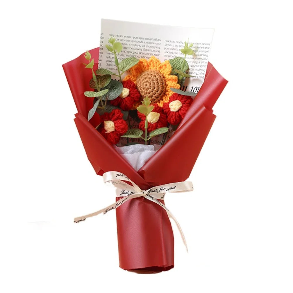 Artificial Flower Crochet Bouquet