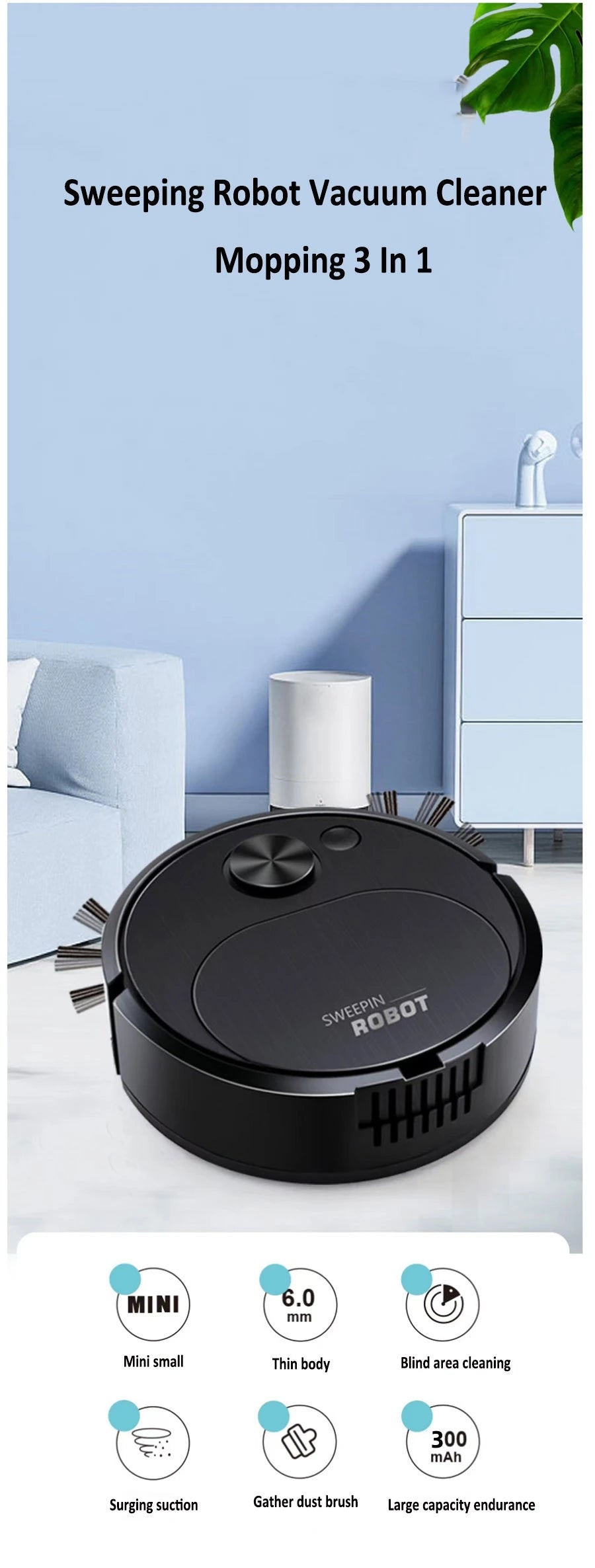 USB Sweeping Robot Vacuum