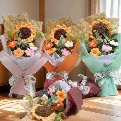 Artificial Flower Crochet Bouquet