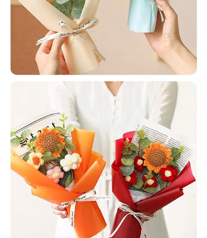 Artificial Flower Crochet Bouquet