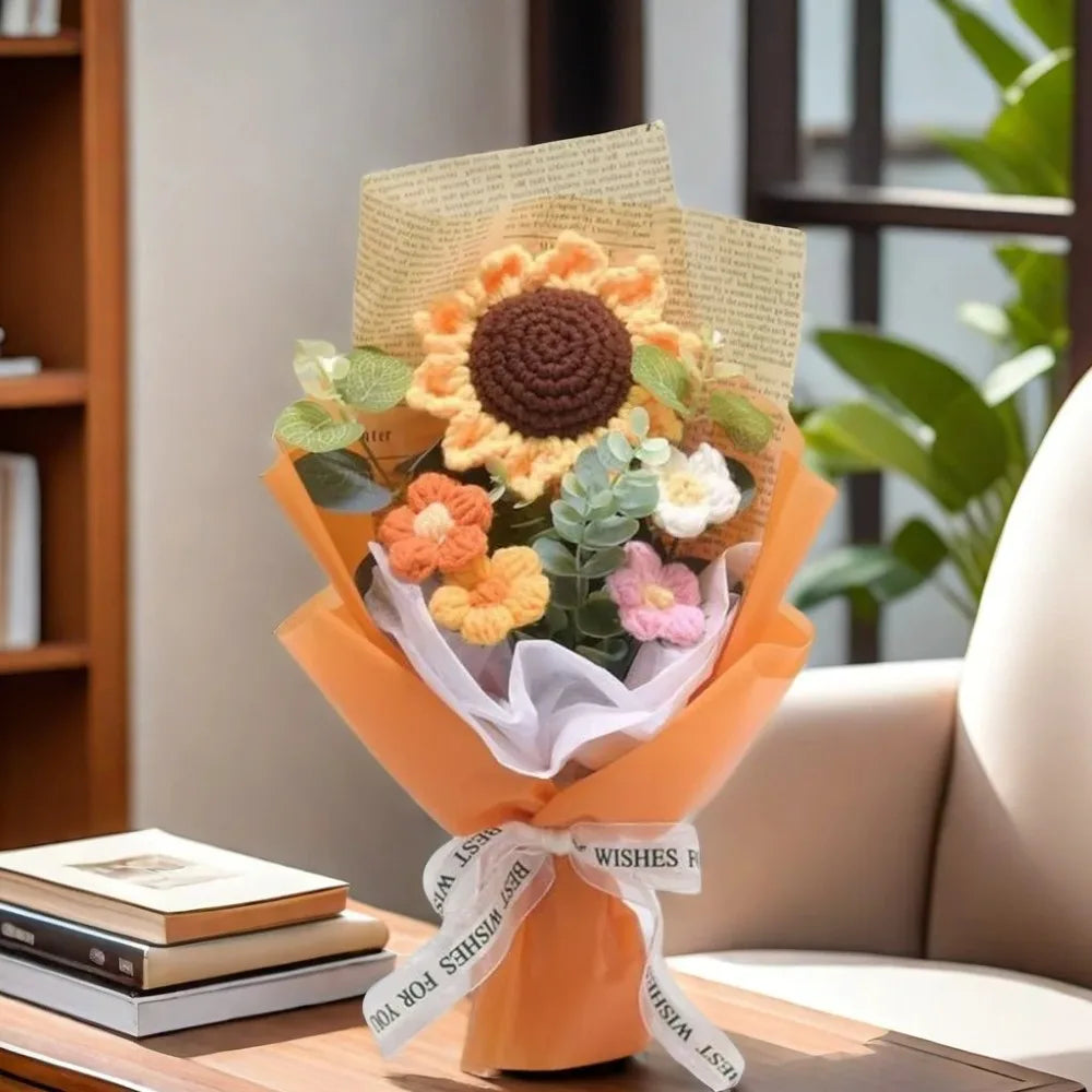 Artificial Flower Crochet Bouquet